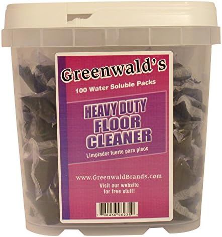 Greenwald's Heavy Duty Floor Cleaner for Hardwood, Laminate, Pergo, Tile, Wood and Bamboo Flooring - For Mop Buckets and Floor Cleaner Machines - 100 Count