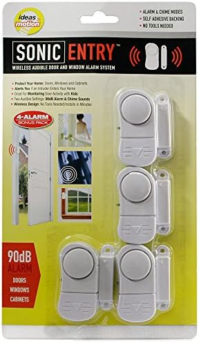 4-Pack Mini 3-Position Switch 90-decibel Home Security Magnetic Contact Alarms