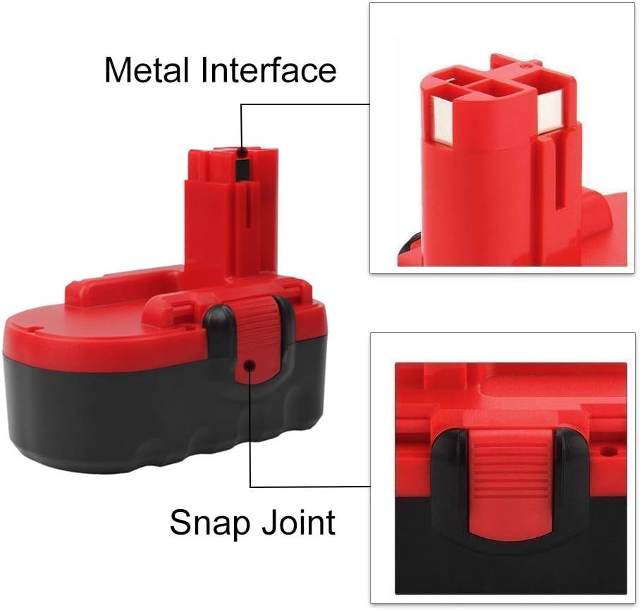 18V 4.8Ah Ni-MH Battery Replacement for Bosch BAT025 BAT026 BAT160 BAT180 BAT181 BAT189 BAT299 2607335277 2607335535 2607335536 PSR 18 VE-2 GSR 18 VE-2 PSB 18 VE-2 Battery - Image 3