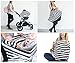 Cos2be Multifunction Nursing Cover,Breastfeeding Scarf,Baby Seat Canopy,Shopping Cart, Stroller Covers for Baby Women Stretchy Shawl (Black)