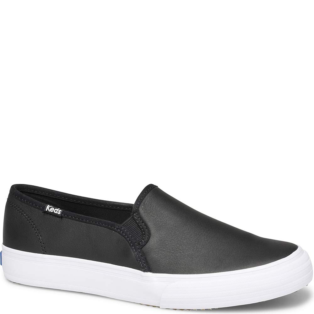 keds double decker black leather