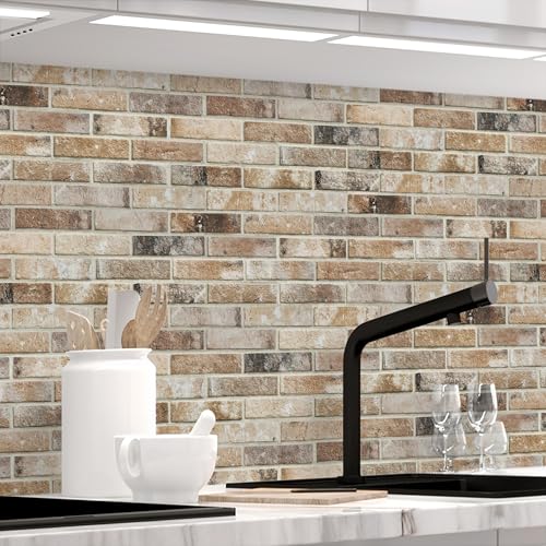 StickerProfis Küchenrückwand Spritzschutz selbstklebend, Matt Optik, Versteift, alle Untergründe, 1.8mm Rückwand für Küche, LOFT Brown (Premium) 60 x
