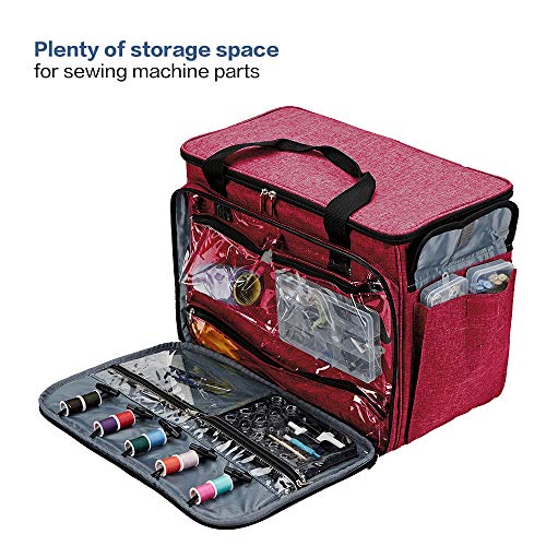 image for HOMEST Sewing Machine Carrying Case with Multiple Storage Pockets, Uni