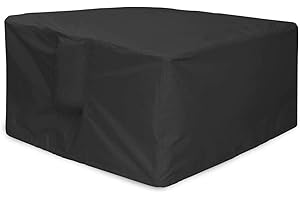 Patio Table Cover Square Black Waterproof Outdoor Dinner Protector Dust-Proof Table Desk Cover Furniture Covers with Storage 