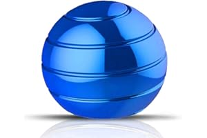 KKPOT Kinetic Desk Toy,Optical Illusion Metal Fidget Spinning Ball,Office Executive Stress Relief Spinner Toys for Adults & Kids