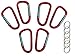 Gold Lion Gear 6-Pack Aluminum Carabiner - 3 Inch, Small, Red | D Shape Heavy Duty Buckle Carabiner Clips