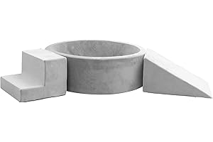 EOSAU Foam Ball Pit with Play Block for Toddlers Ball Pool Climbing Block Soft Play Equipment for Babies Kids Children Indoor Outdoor Active Play Structure (Ball Pit, Stair, Slope)