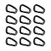 Fitdom 12 Pack Black Tactical Carabiner - Multi-Purpose Lightweight Hard Polymer Survival Hooks. Perfect Accessories As Utility Gear Clips Buckle On Molle Webbing, Backpack, Pouch & Keychain