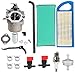 Hilom Carburetor Tune-up Kit with Air Filter Spark Plug for Briggs Stratton 594593 591731 593514 697141 697190 698445 699937 791858 791888 792358 31L777 Carb Intek 14.5-21HP Nikki 21B000 Engine primary