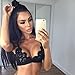 GONKOMA Women's Camisole Lingerie Bandage Ultrathin Bra Crop Temptation Vest (S, Black)
