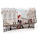 b.m.c BMC Womens Textured PU Leather Postage Stamp Design Print Fashion Clutch Handbag