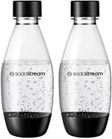 Sodastream Fuse 0.5 Litre Reusable Water Bottles Twin Pack Black