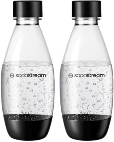 Sodastream Fuse 0.5 Litre Reusable Water Bottles Twin Pack Black