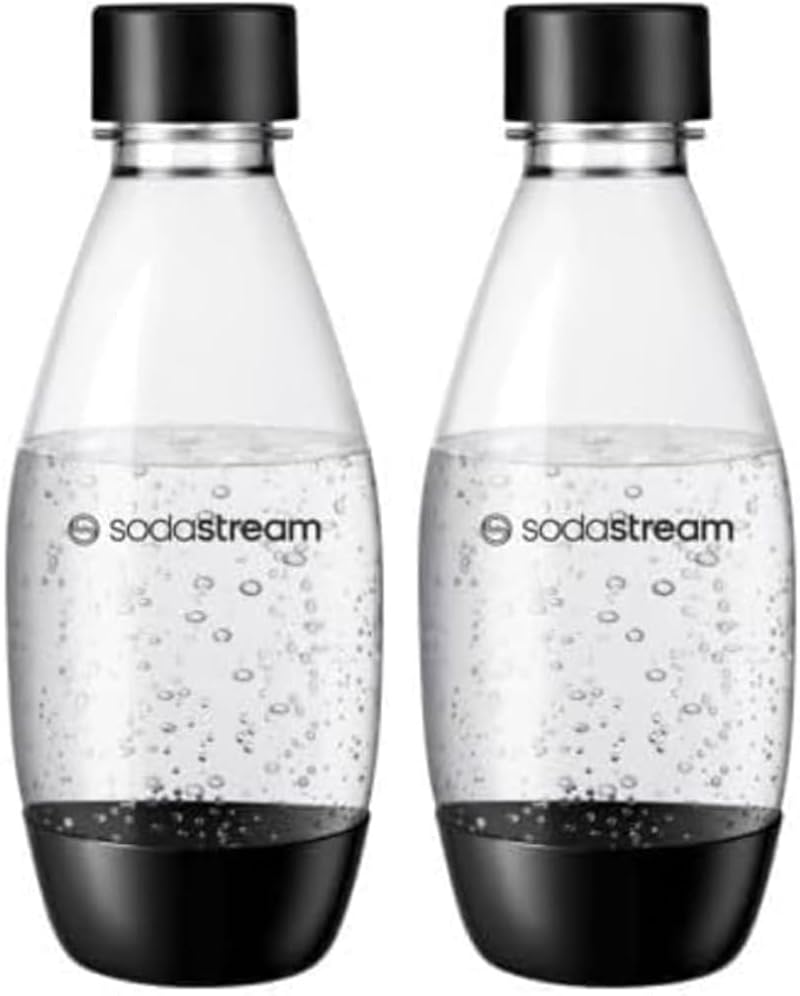 Sodastream Fuse 0.5 Litre Reusable Water Bottles Twin Pack Black