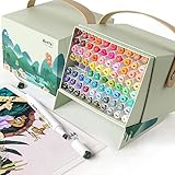 Arrtx Alcohol Markers ALP 80 Colors,Dual Tips