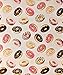 JustHome Fun Print Soft Cozy Lightweight 50 x 60 Fleece Throw Blanket (White with Colorful Donuts)