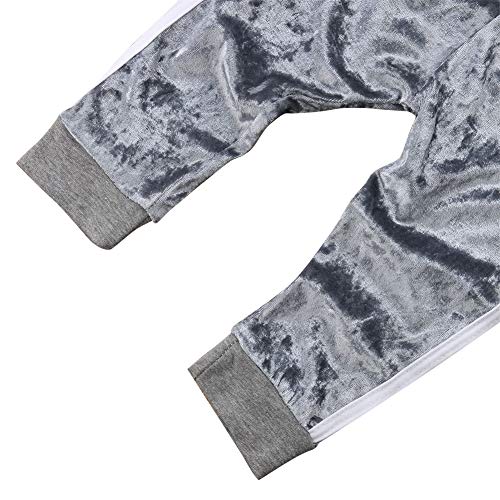 chinatera Little Girls Velvet Blouse Tops Pants Outfits Set Coral Fleece Fall Winter Clothes Tracksuit