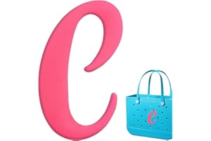 FANCHARMS Bag Charms for Bogg Bag Accessories, Customizable Alphabet Letters for Bog Bag Original Models Rubber Beach Tote-(Pink/White/Black) Letters