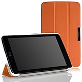 MoKo LG G Pad 7.0 Case - Slim Lightweight Smart Shell Stand Cover Case with Auto Wake / Sleep for LG G Pad V400 / V410 (LTE) / VK410 / UK410 / LK430 (G Pad F7.0) 7-Inch Android Tablet, ORANGE