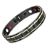 Hottime 316L Stainless Steel Magnetic Therapy Bracelet Pain Relief for Arthritis and Carpal Tunnel