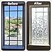 Fancy-fix Privacy Window Film Non-Adhesive Static Decorative Film Heat Control Window Clings Anti UV17.7 Inches by 59 Inches