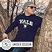 Campus Colors Adult Arch & Logo Soft Style Gameday Hooded Sweatshirt (Yale Bulldogs - Navy, Medium)