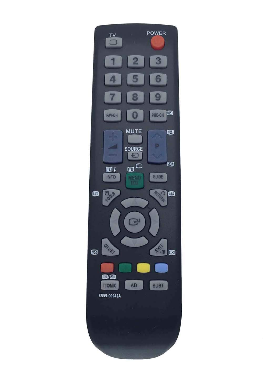 BN59-00942A Replacement Remote Control Compatible with Samsung TV LE26A456C2C LE32A436T1C LE32A436T1D LE32A437T2C LE32A437T2D LE32A446T1W LE32A447T2W LE32A456C2C LE32A456C2D LE32A457C1C LE32A457C1D