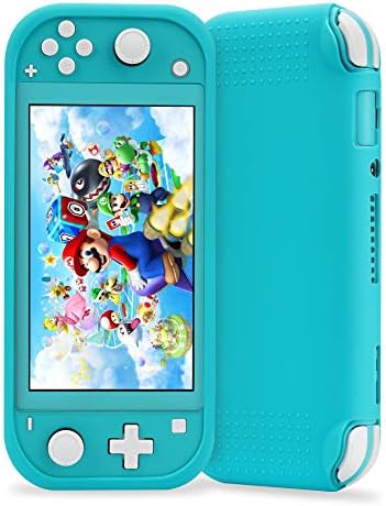 スイッチライト カバー ケース Nintendo Switch Lite 背面カバー シリコン素材 ニンテンドースウィッチ 衝撃吸収 評価 任天堂 Ns ソフトケース ターコイズ 擦り傷防止