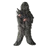 MOPHOTO 5 in 1 Ghillie Suit, 3D Camouflage Hunting Apparel Including Jacket, Pants, Hood, Rifle Wrap, Carry Bag Suitable for Unisex Adults/Kids/Youth (M/L/XL/XXL)