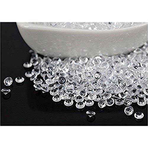 iFavor123 1600PCS Clear 10mm Diamond Table Confetti Acrylic Crystals Quinceañera Wedding Bridal Showers Party Decorations Vase Fillers Table Scatter