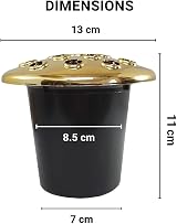 Caliko Grave Flower Holders Set of 2 Gold Lids Grave Vases for Memorials view 4