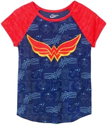 DC Super Hero for Girls T Shirt Wonder Woman WW Shield Logo Tee (6-6X Small)