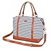 Women's Travel Duffel Bag LOSMILE Carry-on Bag Weekend Tote Bag Overnight Bag (Navy Blue Stripe)
