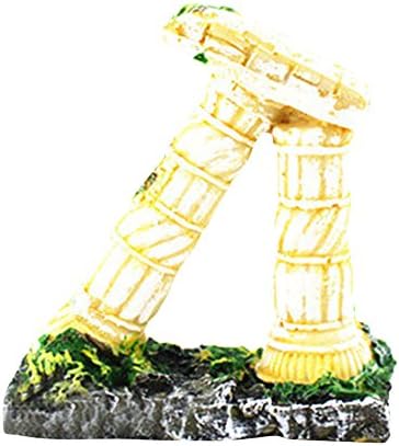 Goosun artificial aquarium rocks Roman Temple Ruins Aquarium Decoration Aquarium Tank Fish Hiding Cave Ornament