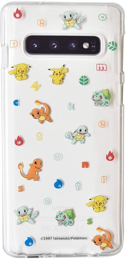 Amazon Galaxys10 ケース カバー 日本国内発送 正規品 ポケモン ピカチュウ ヒトカゲ フシギダネ ゼニガメ クリア ケース Galaxy S10 ポケモン クリア ケース Pokemon Clear Case ギャラクシーs10 Docomo Sc 03l Au Scv41 スマホケース