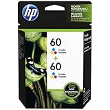 HP 60 Tri-color Original Ink Cartridge (CC643WN), 2 Cartridges (CZ072FN)