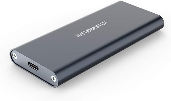 Yottamaster Carcasa SSD M.2, Adaptador SATA M.2 de Aluminio USB3.1 Gen2 Tipo C