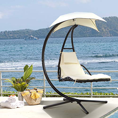 Barton Floating Swing Chaise Lounge Chair Hammock Lounger Hanging