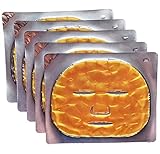 24k Gold Collagen Hydrogel Face Masks (4 MASKS): WHOLESALE Gel Sheet Masks with Hyaluronic Acid, Vitamins E & C; Korean Anti-Aging Facial Moisturizes & Hydrates Skin To Reduce Wrinkles & Brighten Tone
