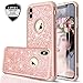 iPhone Xs MAX Case (2018) with Tempered Glass Screen Protector [2 Pack] for Girls Women,LeYi Glitter Bling Dual Layer Protective Phone Case Cover for iPhone Xs MAX (6.5