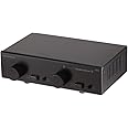 Monoprice 108231 2-Channel A/B Speaker Selector - Black with Volume Control, Built in Independent Volume Controls, Accepts Wi