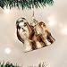 Old World Christmas 12172 Ornaments: Dog Collection Glass Blown Ornaments for Christmas Tree, Shih Tzu, Brown, 3