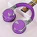 COWIN E7 Wireless Bluetooth Headphones with Mic Hi-Fi Deep Bass Wireless Headphones Over Ear, Comfortable Protein Earpads, 30 Hours Playtime for Travel Work TV Computer Phone - Purple