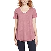 Jessica Simpson Ladies' Knit Flutter Sleeve V-Neck Tee (US, Alpha, Medium, Regular, Regular, Pink Jessica)