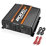 POTEK 2000W Power Inverter Three AC Outlets 12V DC to 110V AC Car Inverter with USB Port