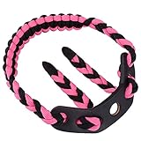 ELONG OUTDOOR Archery Bow Wrist Sling Paracord Braided- Survival Hunting Shooting - Durable Leather-5 Color