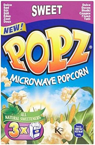 Popz Microwave Popcorn Sweet 3 x 90g
