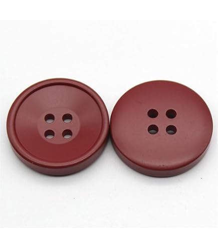 WaNana Multicolor Resin Buttons - 0.6" To 1.5" Round 4-Hole Buttons For Sewing, DIY Clothing (White 38mm/1.5", 10 Pcs)