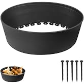 Kalekey Chicken Dust Bath Tub, Adjustable 25'' Chicken Dust Bath Contain Bottomless Design, Dust Bath for Chickens, Ducks, Turkeys, Quails for Farms, Chicken Coops (Black)