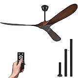 Heyecola 72 Inch Outdoor Ceiling Fan No Light,Solid
